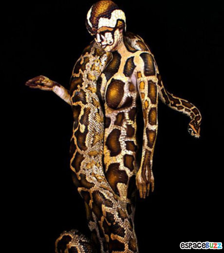 Top 15 des Body Painting Animaux les plus impressionnants!