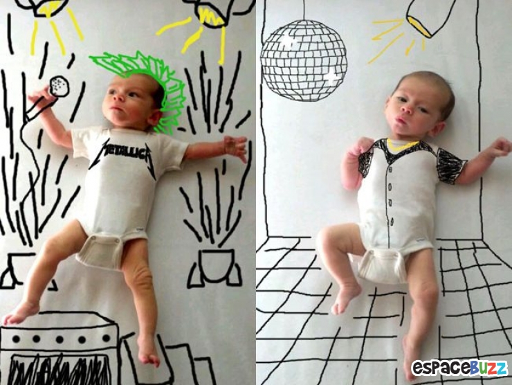 Comment mettre en scène son nourrisson de façon très originale? Cette