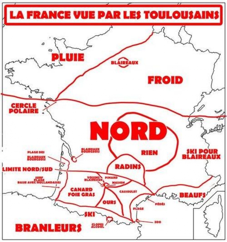 21 cartes qui nous montrent la France vue par différentes personnes… Vive les clichés