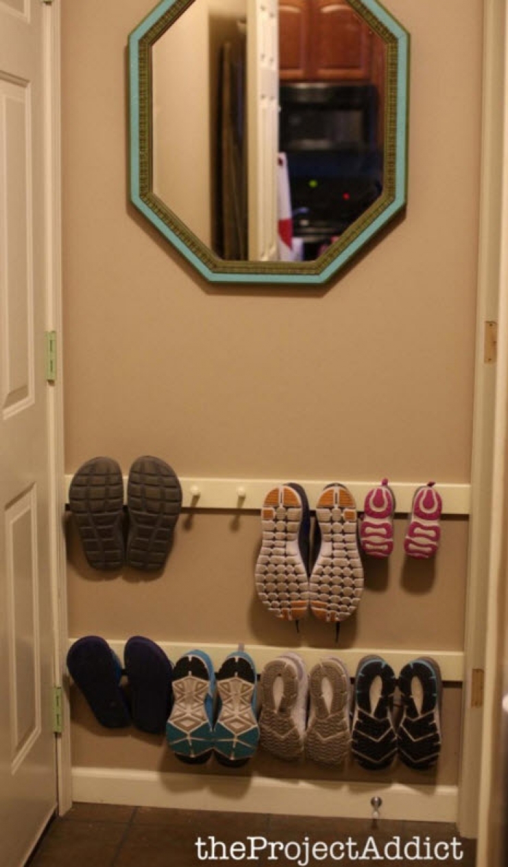 14 idées de bricolages pour ranger vos chaussures