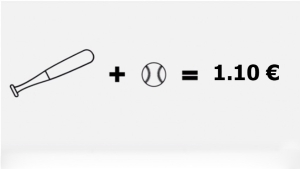 Une Batte Et Une Balle Coute 1.10