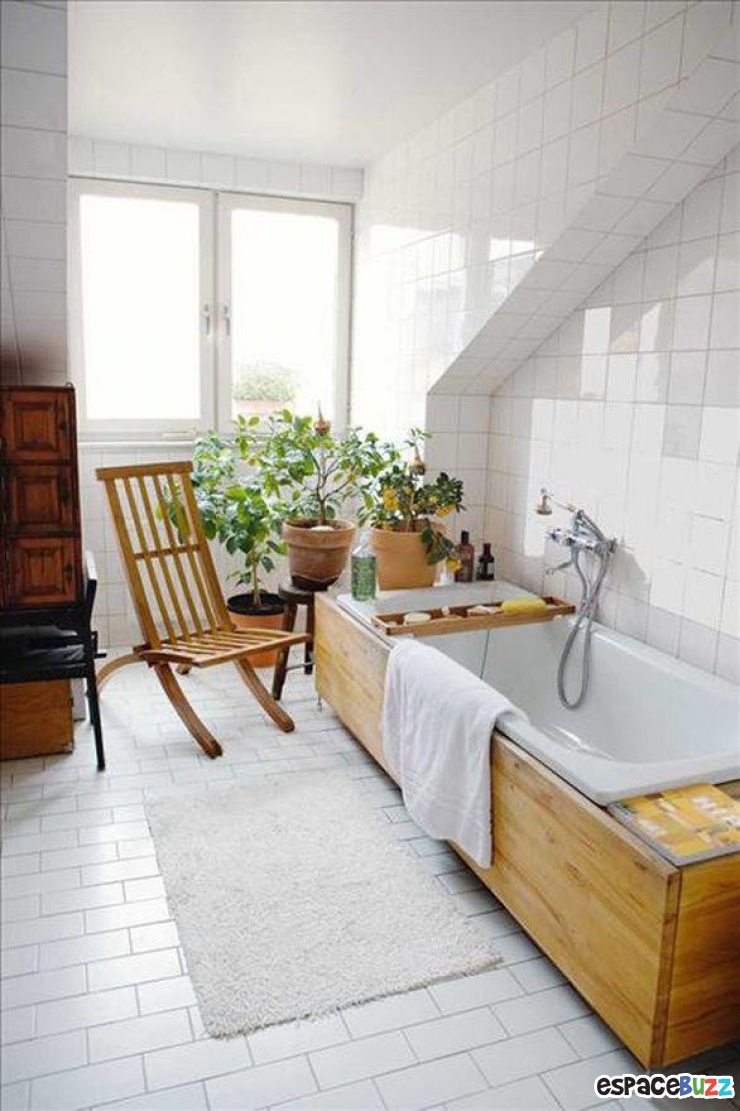 Illustration de l'article : Création: Tablier de baignoire en bois de récup