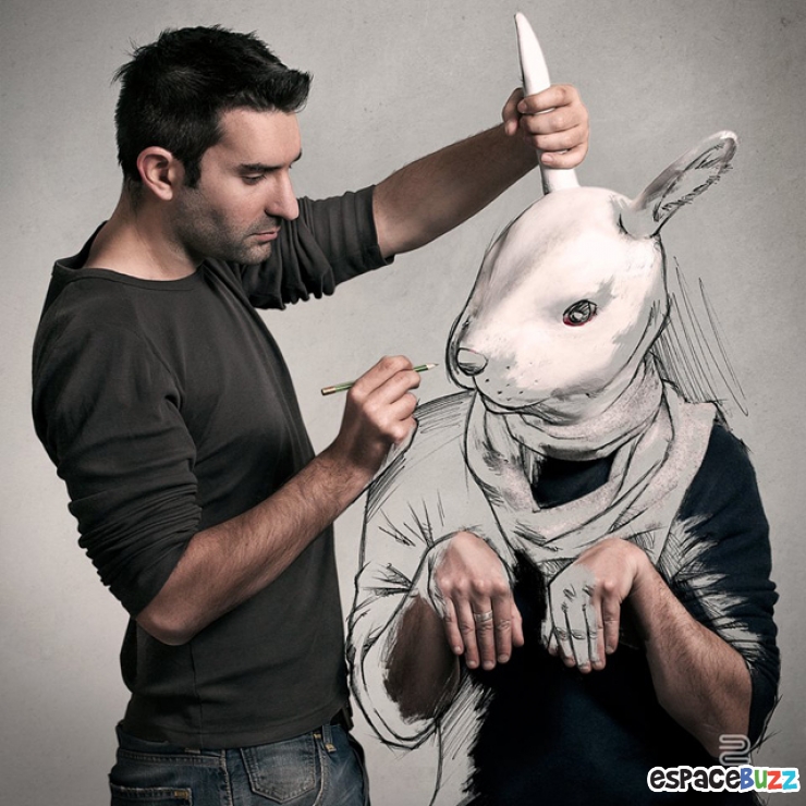 Illustration de l'article : Découvrez 10 oeuvres de Sébastien Del Grosso, cet artiste français qui mélange photos et dessins