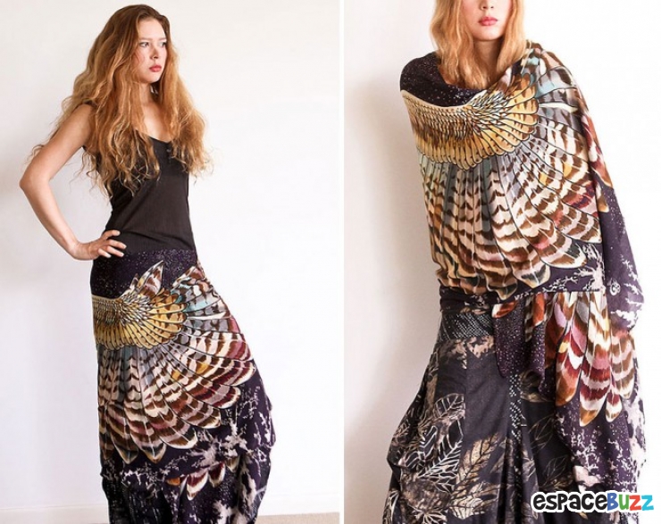 Illustration de l'article : Découvrez ces 8 écharpes ailées signées Roza Khamitova