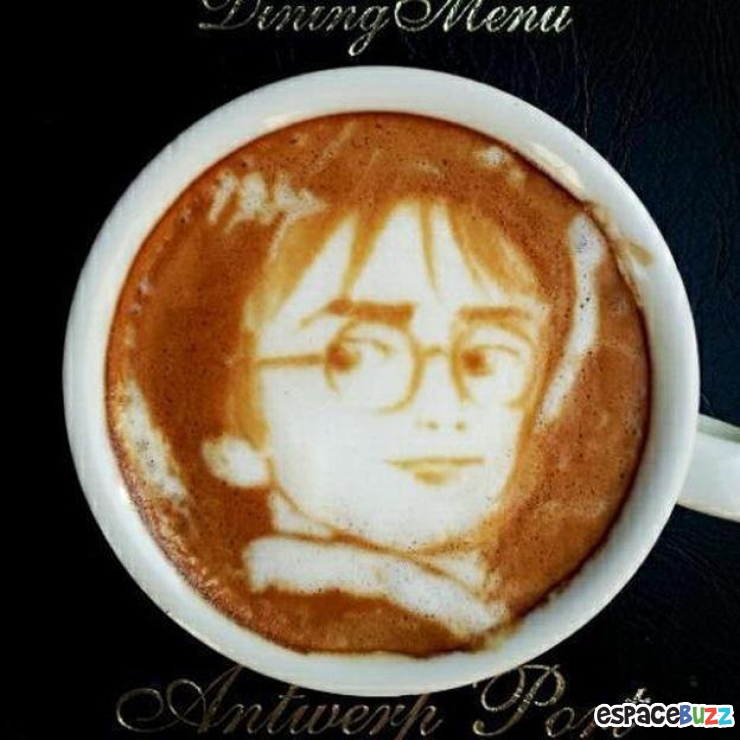 Illustration de l'article : 15 oeuvres de coffee-art représentant des personnages fictifs et des célébrités