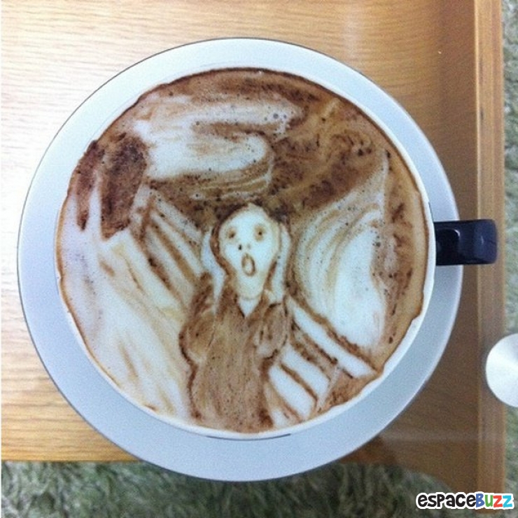 Illustration de l'article : 15 oeuvres de coffee-art représentant des personnages fictifs et des célébrités