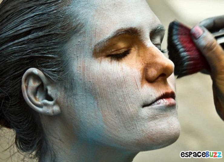 Illustration de l'article : Les superbes body paintings de l'artiste Trina Merry : comme un caméléon à New York...