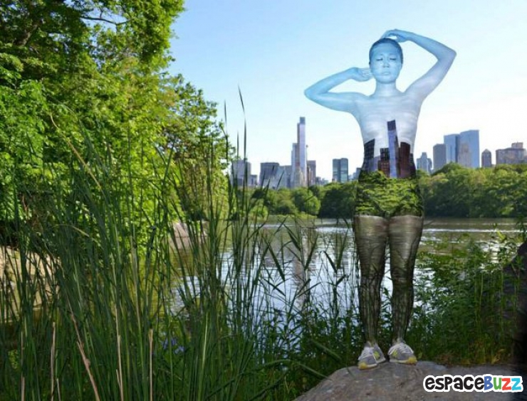 Illustration de l'article : Les superbes body paintings de l'artiste Trina Merry : comme un caméléon à New York...