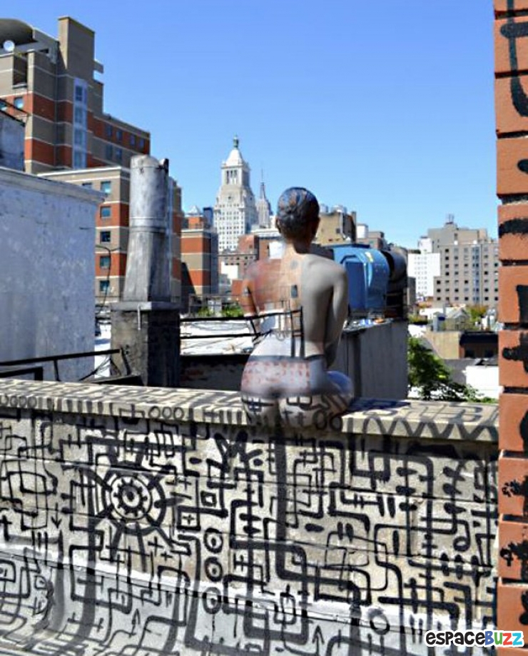 Illustration de l'article : Les superbes body paintings de l'artiste Trina Merry : comme un caméléon à New York...