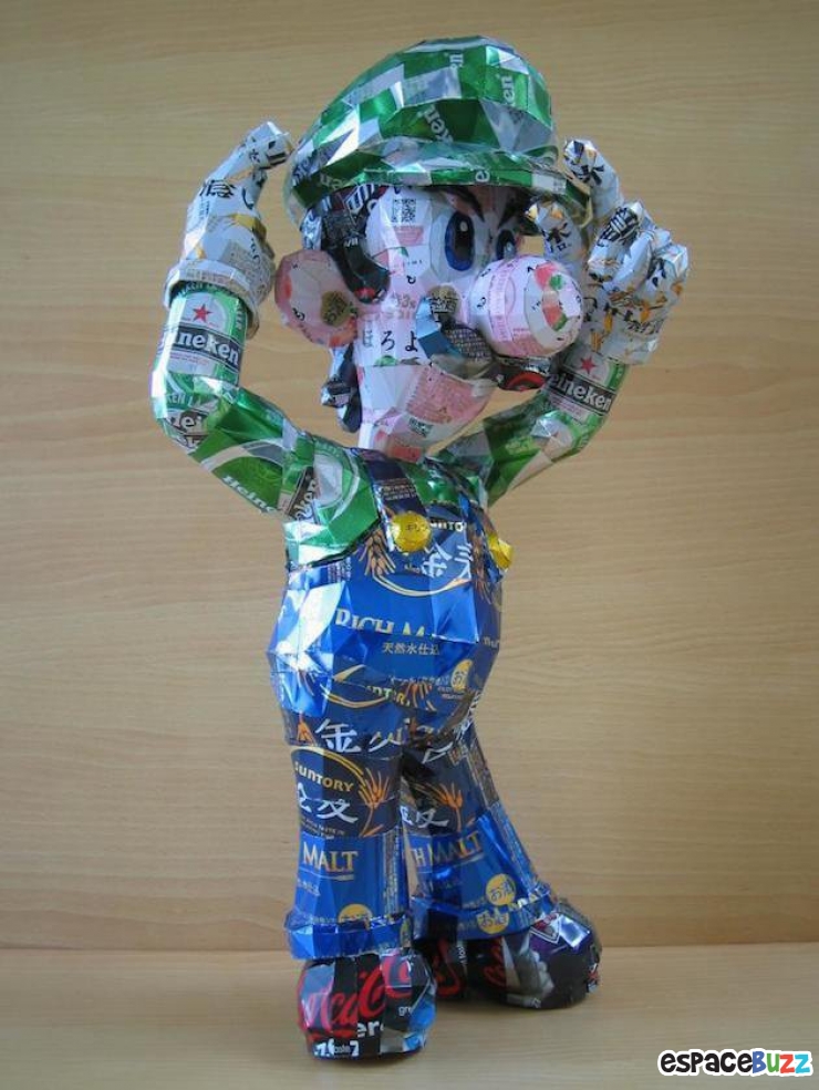 Illustration de l'article : L'artiste Makaon réalise ses scultpures à partir de... canettes! Voici 14 de ses surprenantes créations