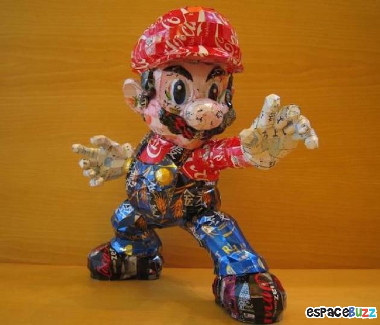 Illustration de l'article : L'artiste Makaon réalise ses scultpures à partir de... canettes! Voici 14 de ses surprenantes créations