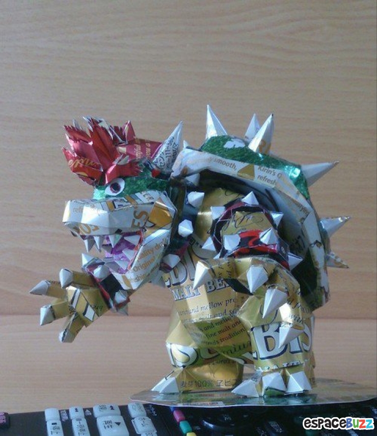 Illustration de l'article : L'artiste Makaon réalise ses scultpures à partir de... canettes! Voici 14 de ses surprenantes créations