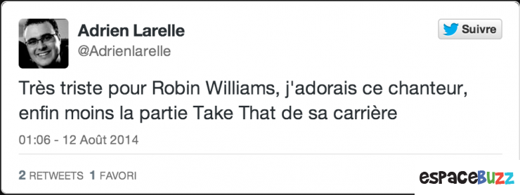 Illustration de l'article : Quand les internautes confondent Robin et Robbie Williams...