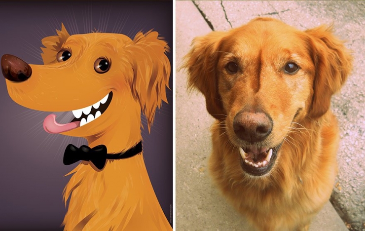 Illustration de l'article : Cette artiste prend des photos d'animaux qu'elle transforme en cartoons pour le plus grand plaisir des enfants! Quel talent!