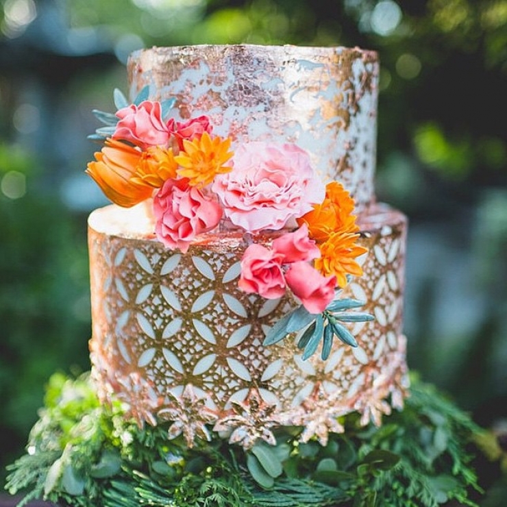 Illustration de l'article : Ces 21 g&acirc;teaux de mariage sont si jolis que les manger serait presque un p&ecirc;ch&eacute;