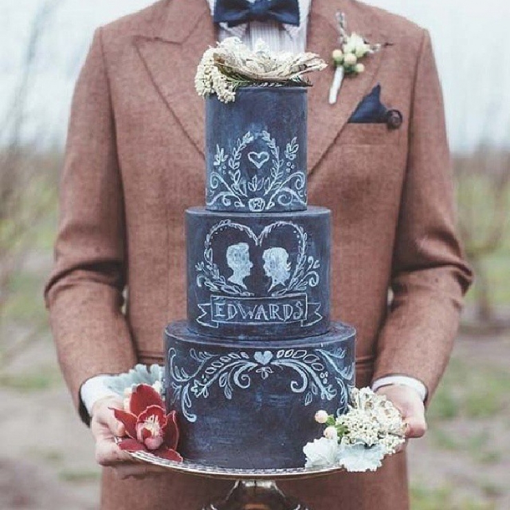 Illustration de l'article : Ces 21 g&acirc;teaux de mariage sont si jolis que les manger serait presque un p&ecirc;ch&eacute;