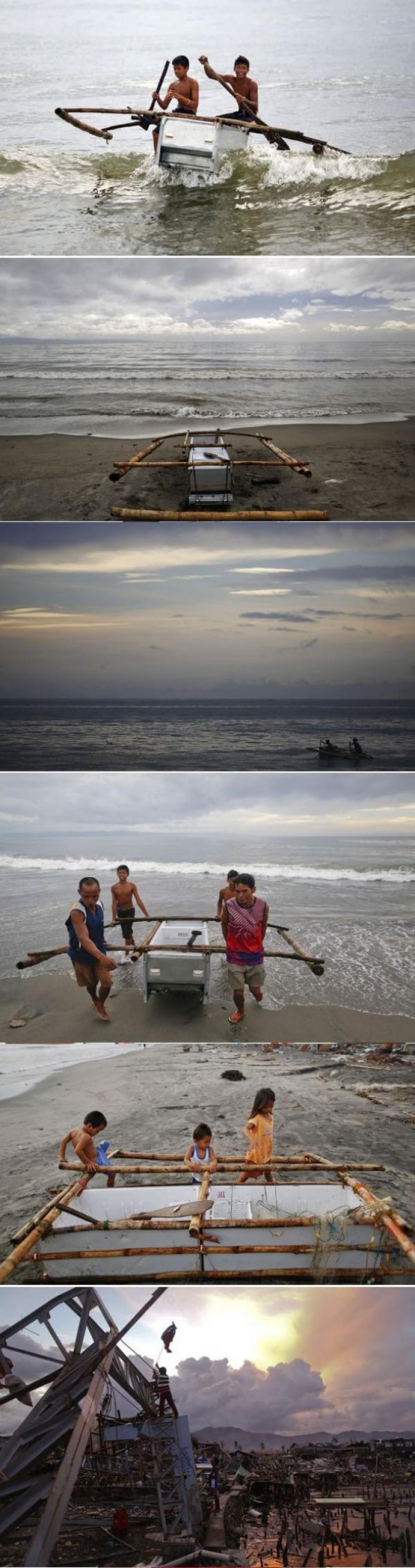 Illustration de l'article : Quand des réfrigérateurs sont transformés en barques de pêche