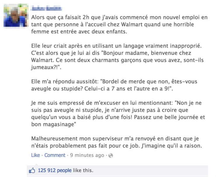 Illustration de l'article : Une femme insulte un employé dans une grande surface! Attendez de voir sa réponse parfaite!