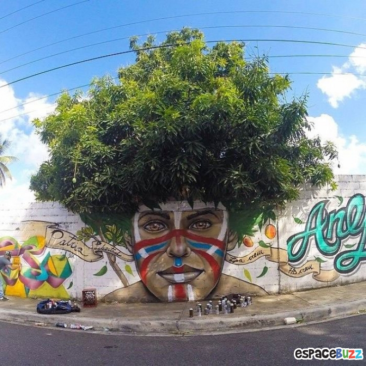 Illustration de l'article : Les 11 meilleures œuvres de street art combinées avec la nature