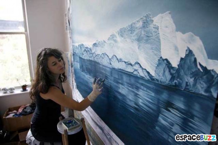 Illustration de l'article : Les tableaux incroyablement réalistes de l’artiste Zaria Forman