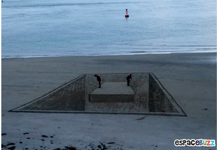 Illustration de l'article : 10 magnifiques dessins 3D créés sur du sable et réalisés par Jamie Harkins