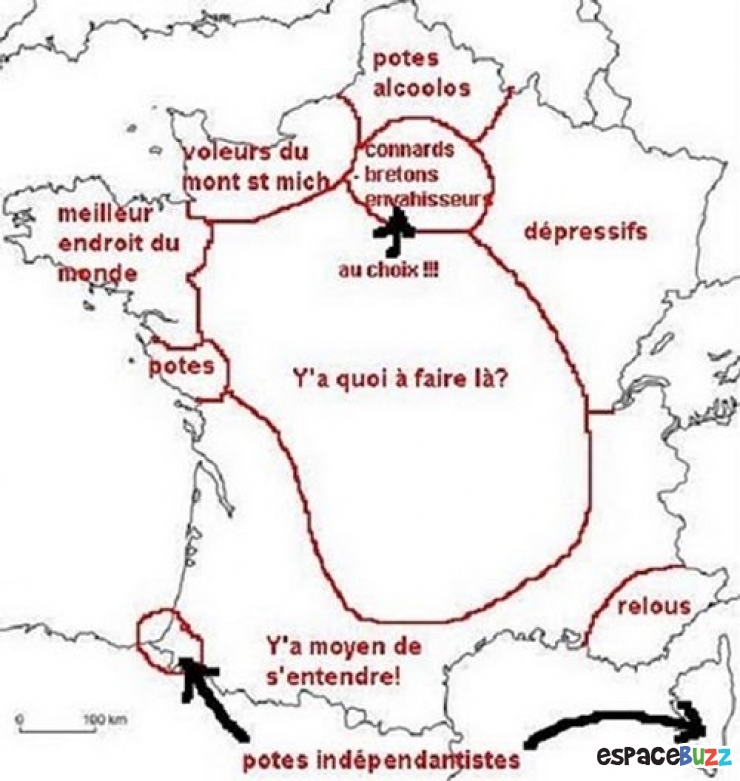 Carte 1 La France Vue Par Les Bretons Carte 1 La France Vue Par Les Bretons