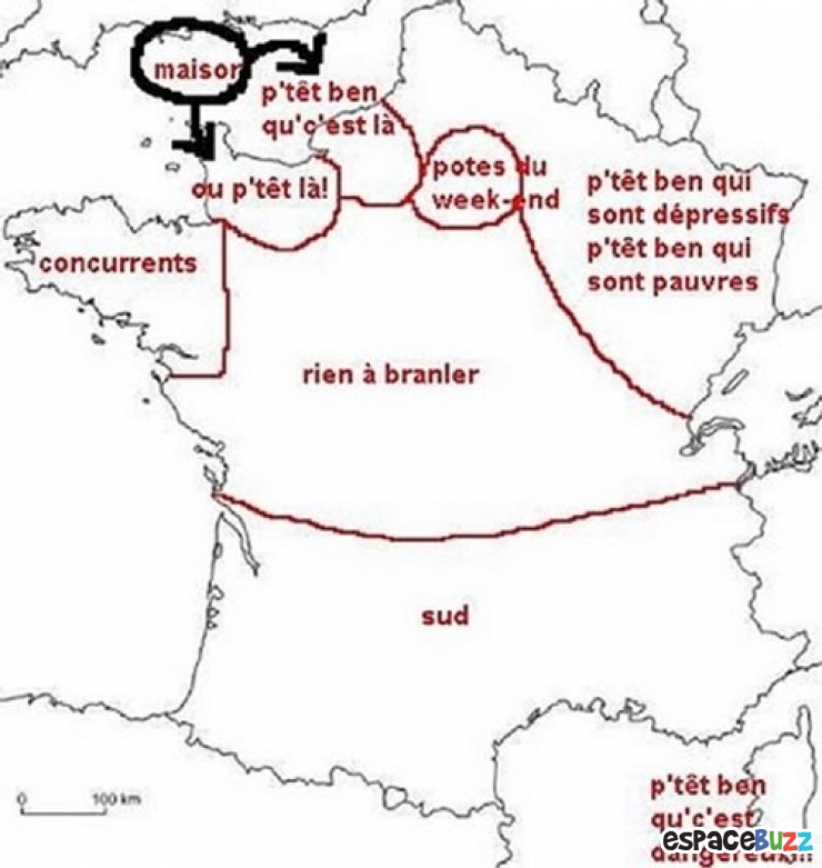 La France Vu Par Les Bretons Carte 2: La France vue par un Normand