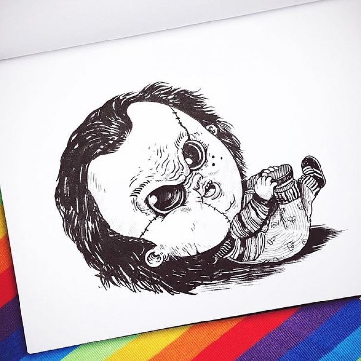 Illustration de l'article : 27 surprenants dessins de b&eacute;b&eacute;s monstres
