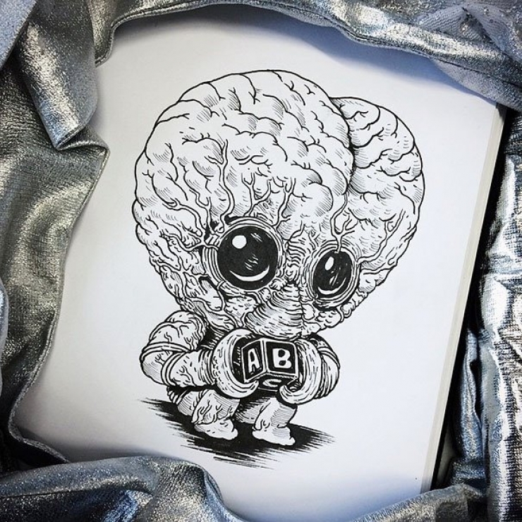 Illustration de l'article : 27 surprenants dessins de b&eacute;b&eacute;s monstres