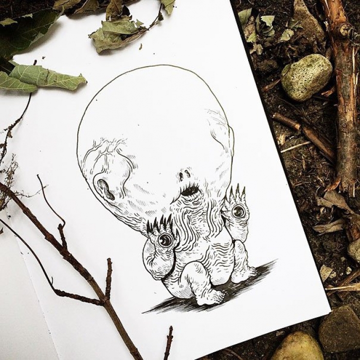 Illustration de l'article : 27 surprenants dessins de b&eacute;b&eacute;s monstres