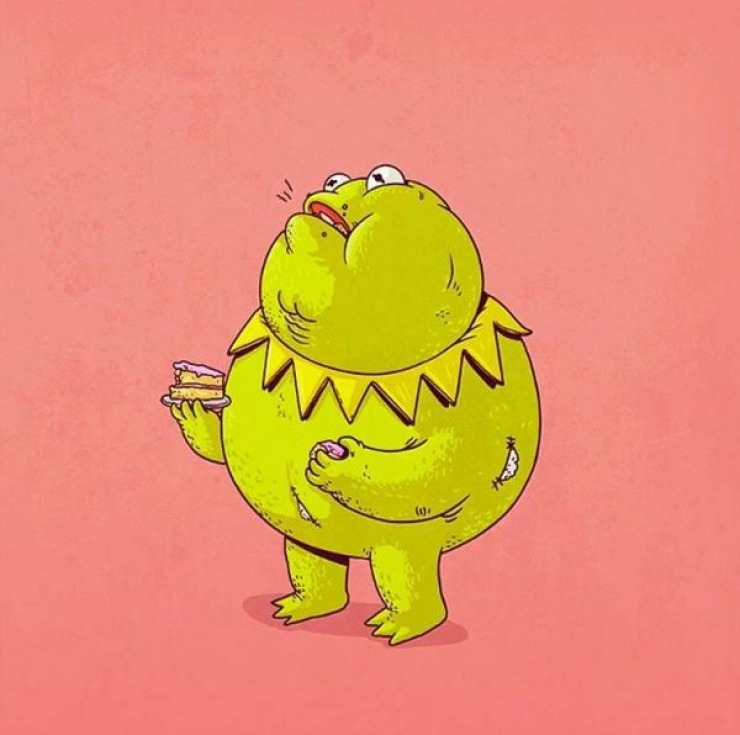 Illustration de l'article : Quand la Malbouffe frappe nos h&eacute;ros de dessins anim&eacute;s, c'est tout votre enfance qui en prend un coup!