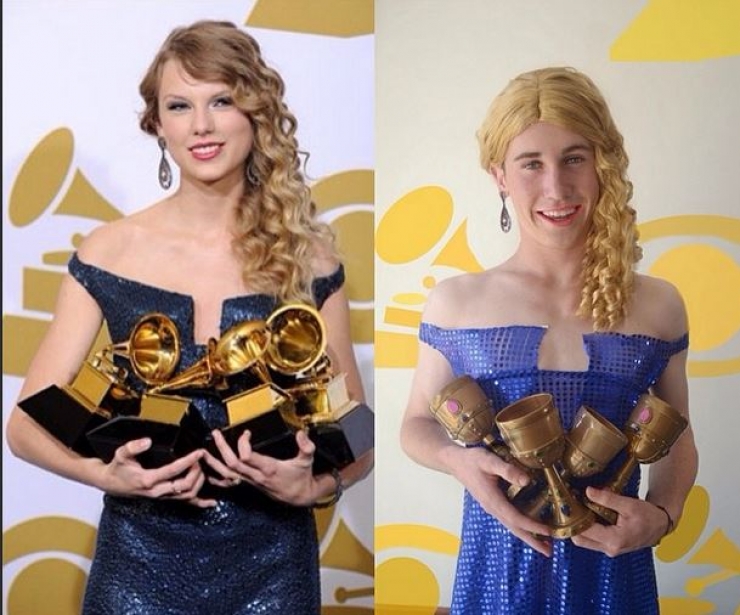 Illustration de l'article : Il tape la honte à des célébrités féminines en les imitant à la perfection!