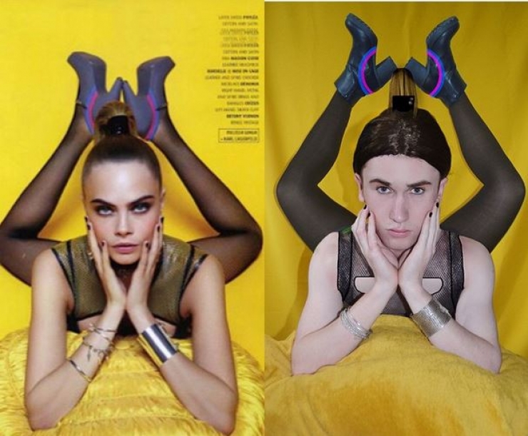 Illustration de l'article : Il tape la honte à des célébrités féminines en les imitant à la perfection!