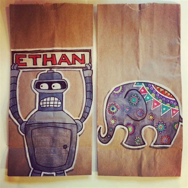 Illustration de l'article : Les sacs repas préparés par cette talentueuse maman sont coolissimes ! Voici 14 d'entre eux