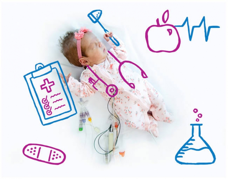 Illustration de l'article : Cette infirmière en néonatologie réalise de superbes illustrations dont les vedettes sont ses petits patients