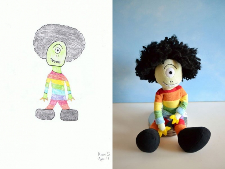 Illustration de l'article : Tout simplement géniale, cette artiste qui fabrique des peluches à partir de dessins d'enfants