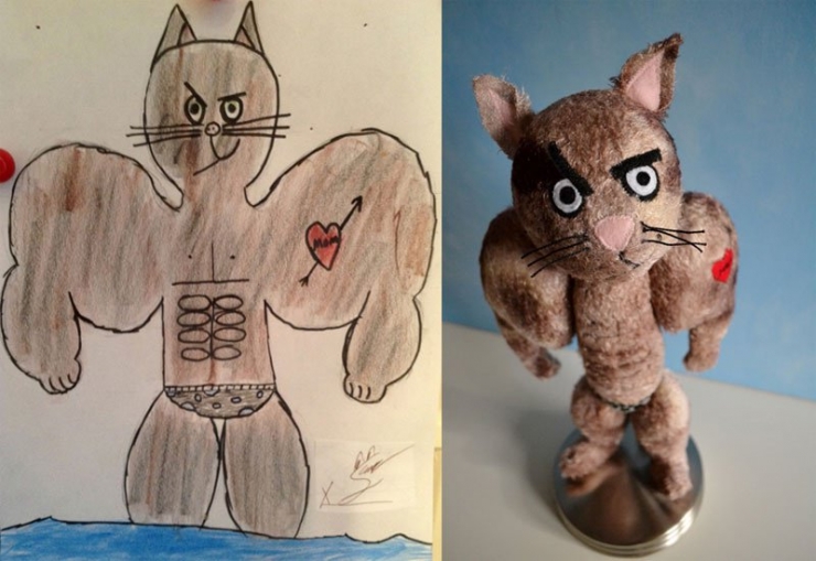 Illustration de l'article : Tout simplement géniale, cette artiste qui fabrique des peluches à partir de dessins d'enfants