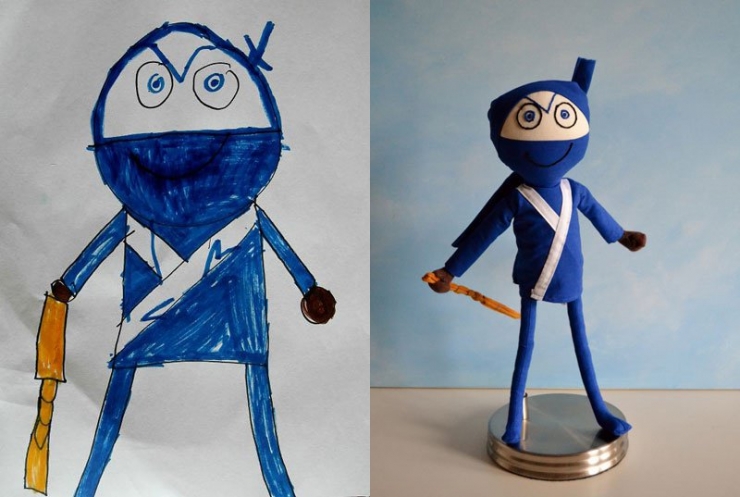 Illustration de l'article : Tout simplement géniale, cette artiste qui fabrique des peluches à partir de dessins d'enfants
