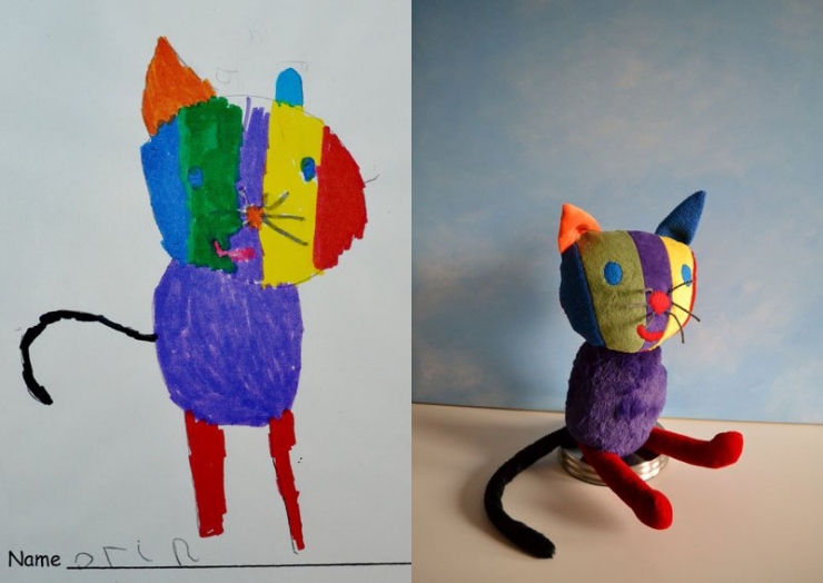 Illustration de l'article : Tout simplement géniale, cette artiste qui fabrique des peluches à partir de dessins d'enfants