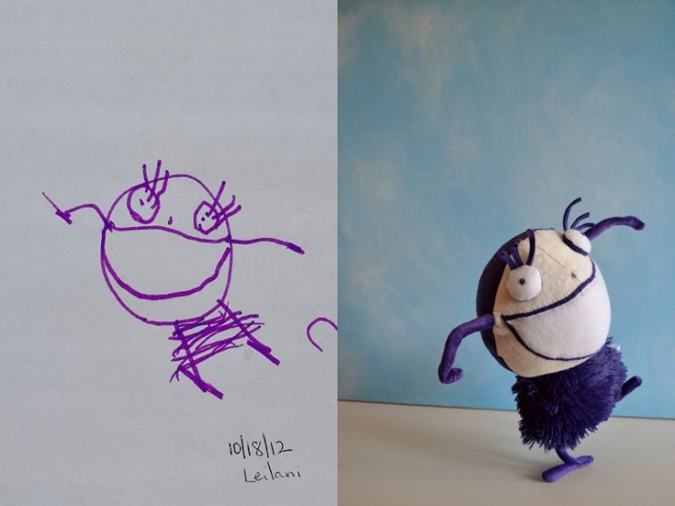 Illustration de l'article : Tout simplement géniale, cette artiste qui fabrique des peluches à partir de dessins d'enfants