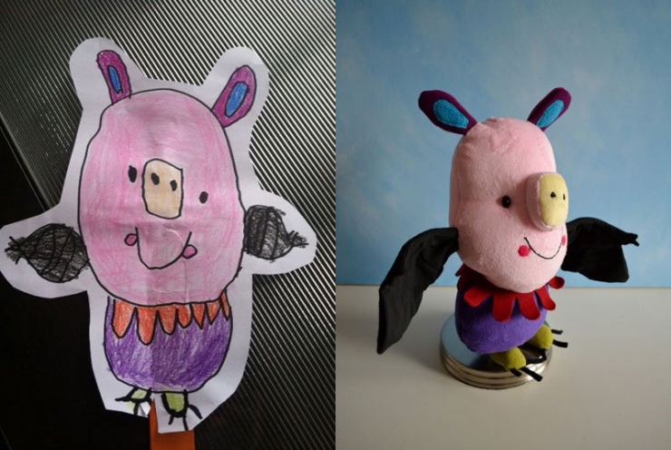 Illustration de l'article : Tout simplement géniale, cette artiste qui fabrique des peluches à partir de dessins d'enfants