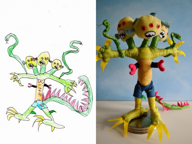 Illustration de l'article : Tout simplement géniale, cette artiste qui fabrique des peluches à partir de dessins d'enfants