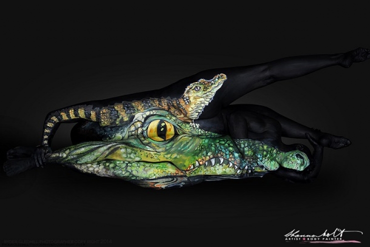 Illustration de l'article : Body-painting : d&eacute;couvrez le somptueux travail de Shannon Holt