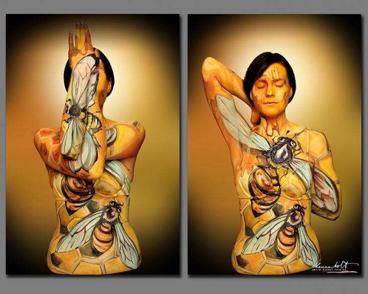 Illustration de l'article : Body-painting : d&eacute;couvrez le somptueux travail de Shannon Holt