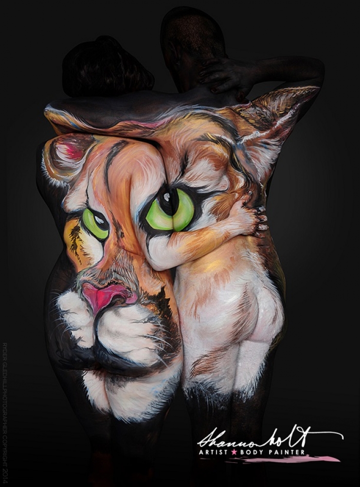 Illustration de l'article : Body-painting : d&eacute;couvrez le somptueux travail de Shannon Holt