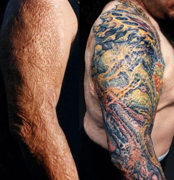 Illustration de l'article : 16 tatouages masquant les blessures du passé