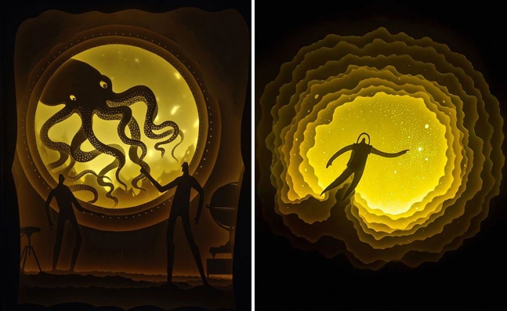Illustration de l'article : L'univers féérique des tableaux de papiers superposés par Hari & Deepti en 9 images