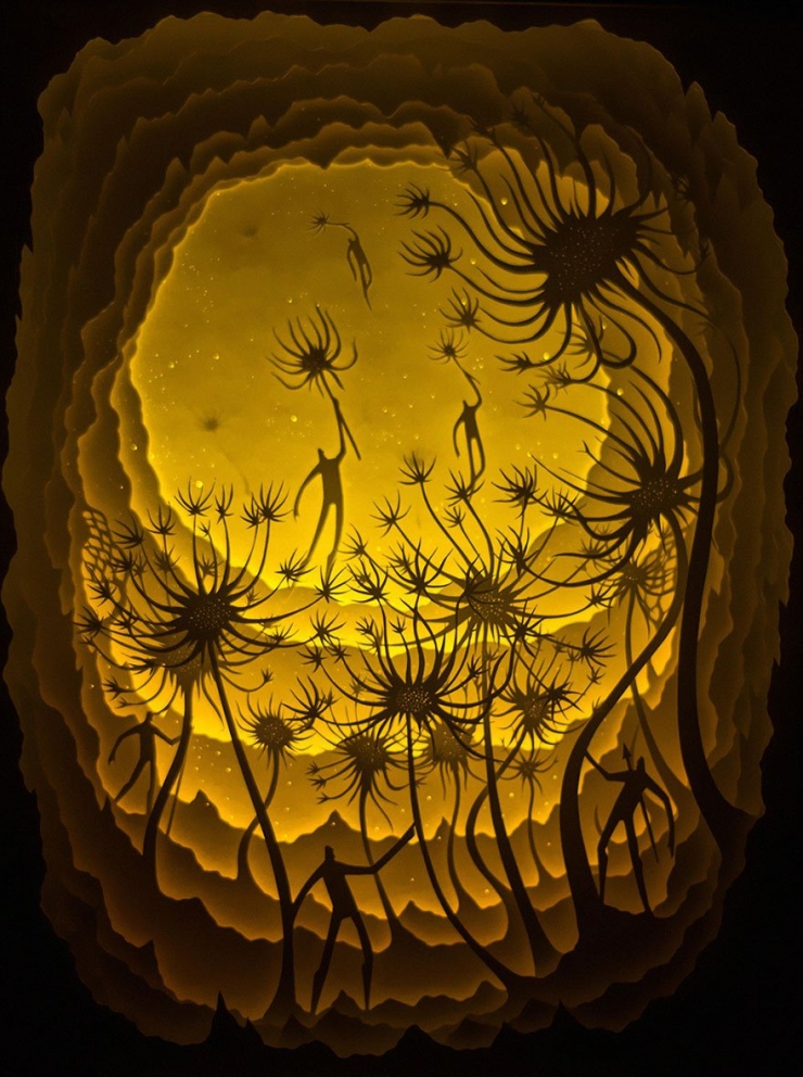 Illustration de l'article : L'univers féérique des tableaux de papiers superposés par Hari & Deepti en 9 images