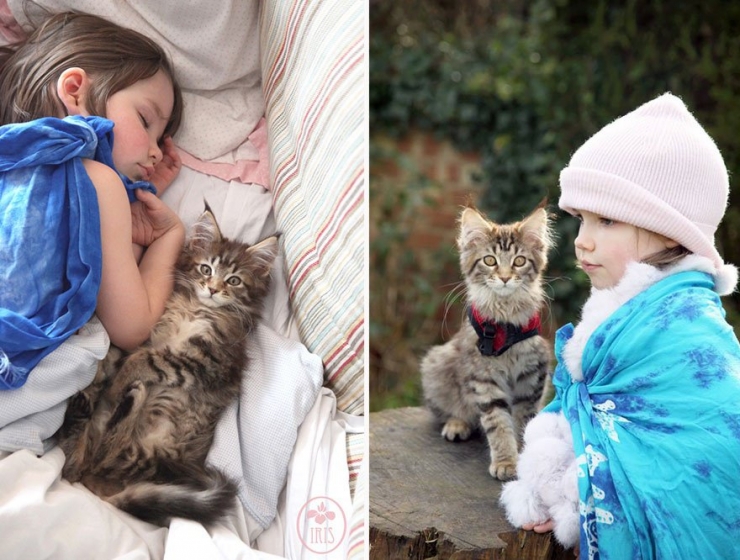 Illustration de l'article : L'émouvante complicité entre une petite fille autiste et son chat en 15 photos