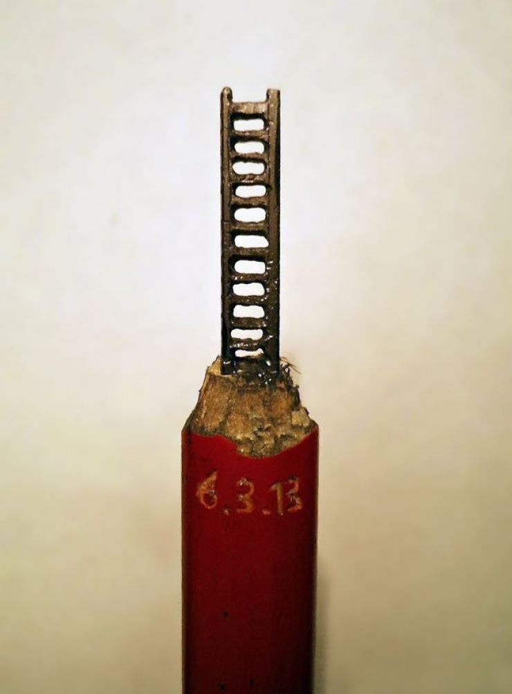 Illustration de l'article : Cet artiste sculpte de mines de crayon. Découvrez 10 de ses incroyables minuscules créations